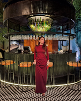 PENCIL WINE SPLIT BODYCON