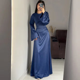 BLUISH SILK DRESS
