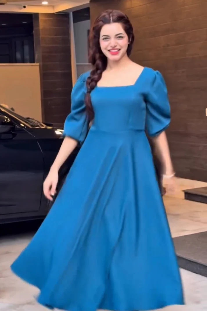 BLUISH GEORGETTE FROCK