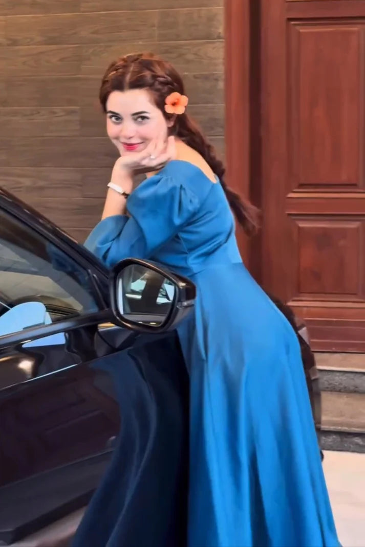 BLUISH GEORGETTE FROCK