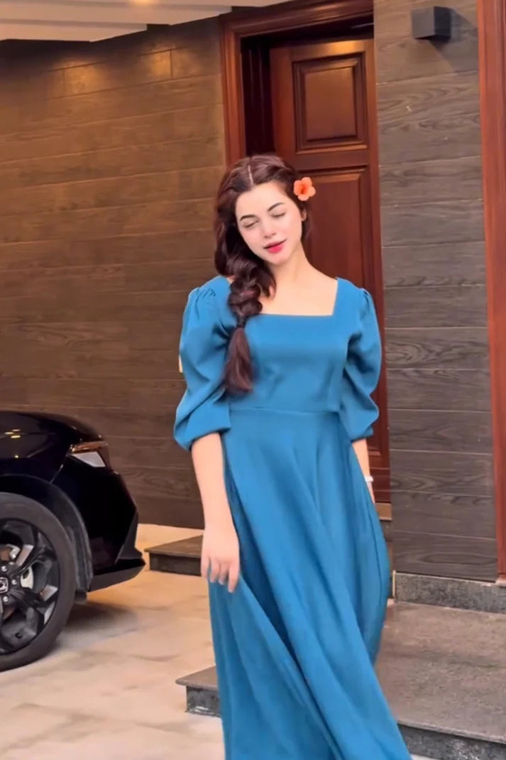 BLUISH GEORGETTE FROCK