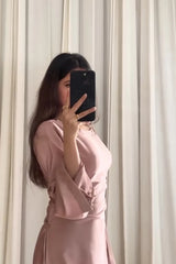 LIGHT PINK SILK DRESS