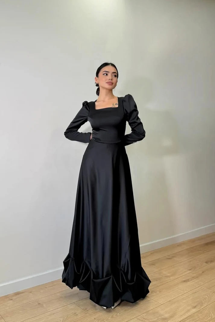FRY BLACK SILK DRESS