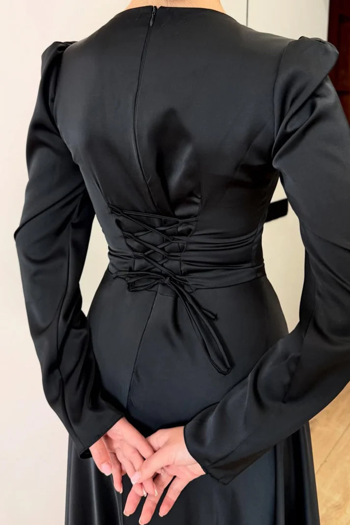 FRY BLACK SILK DRESS
