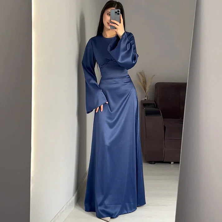 BLUISH SILK DRESS