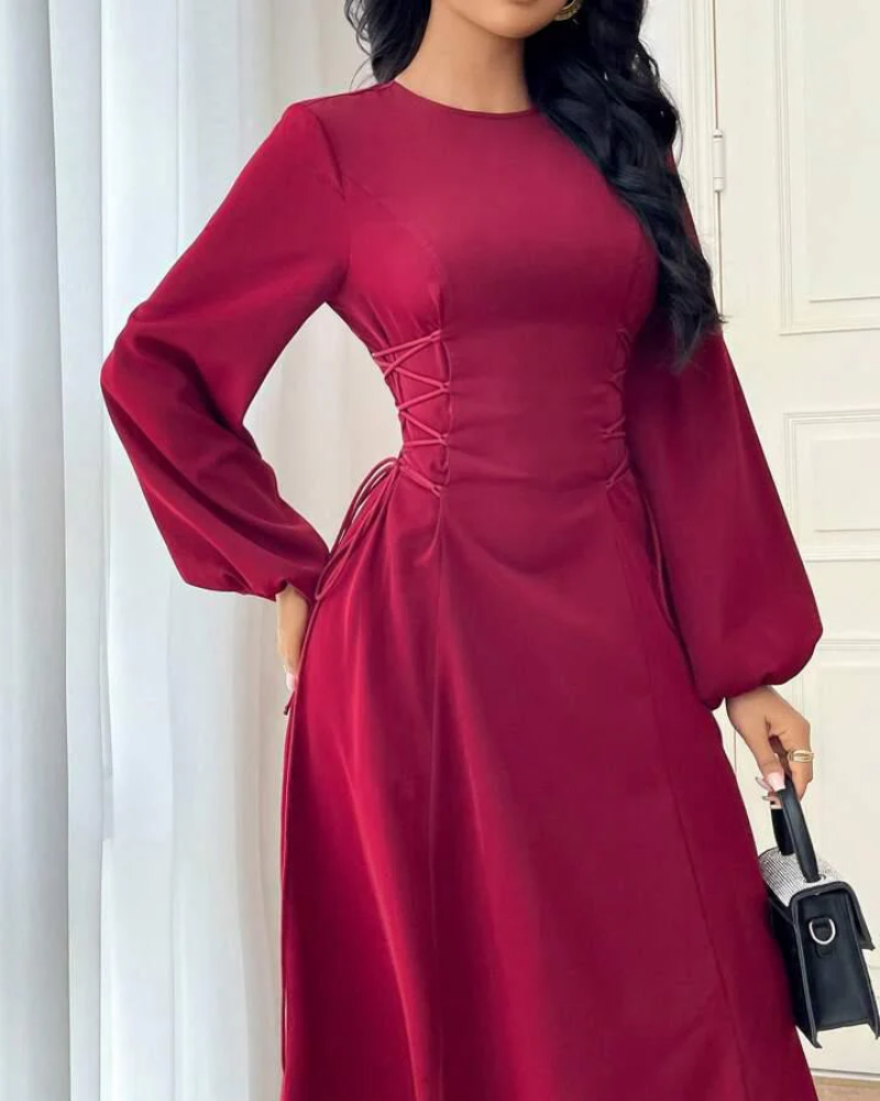 MAROON MAJESTY FROCK