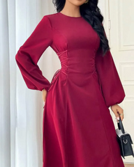 MAROON MAJESTY FROCK