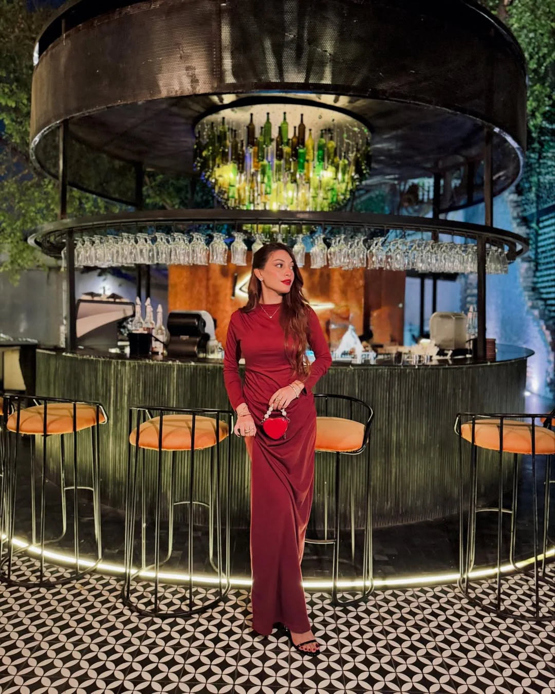 PENCIL WINE SPLIT BODYCON