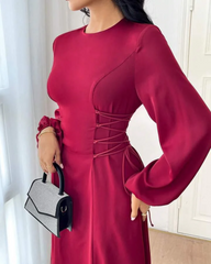 MAROON MAJESTY FROCK