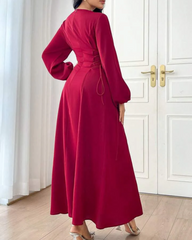 MAROON MAJESTY FROCK