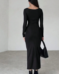 BLACK LONG SLEEVE BODYCON