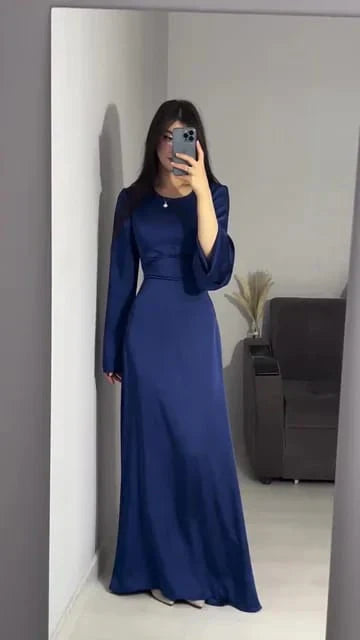BLUISH SILK DRESS