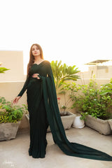 SABZ CHIFFON SAREE