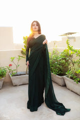 SABZ CHIFFON SAREE