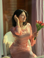 PINKISH SILK BODYCON DRESS