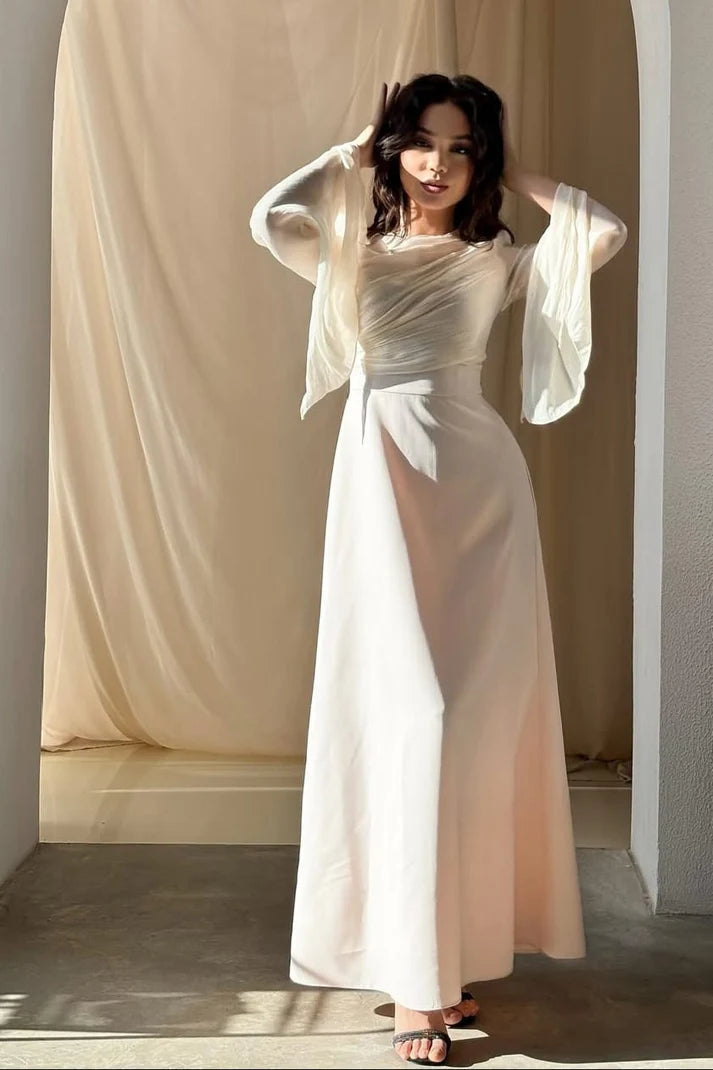 LUNA WHITE SILK DRESS