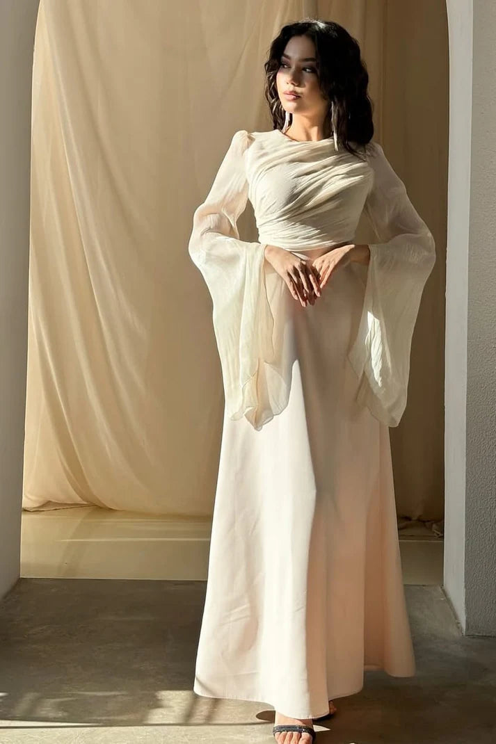 LUNA WHITE SILK DRESS