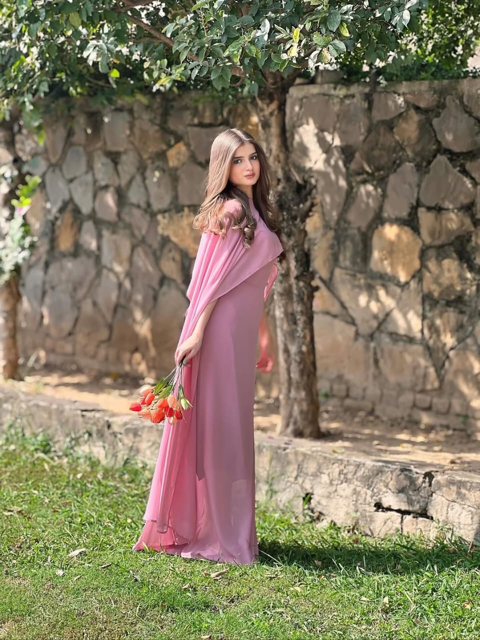 PINKISH SILK DRESS